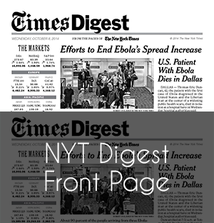 The New Tork Times Digest Front Page